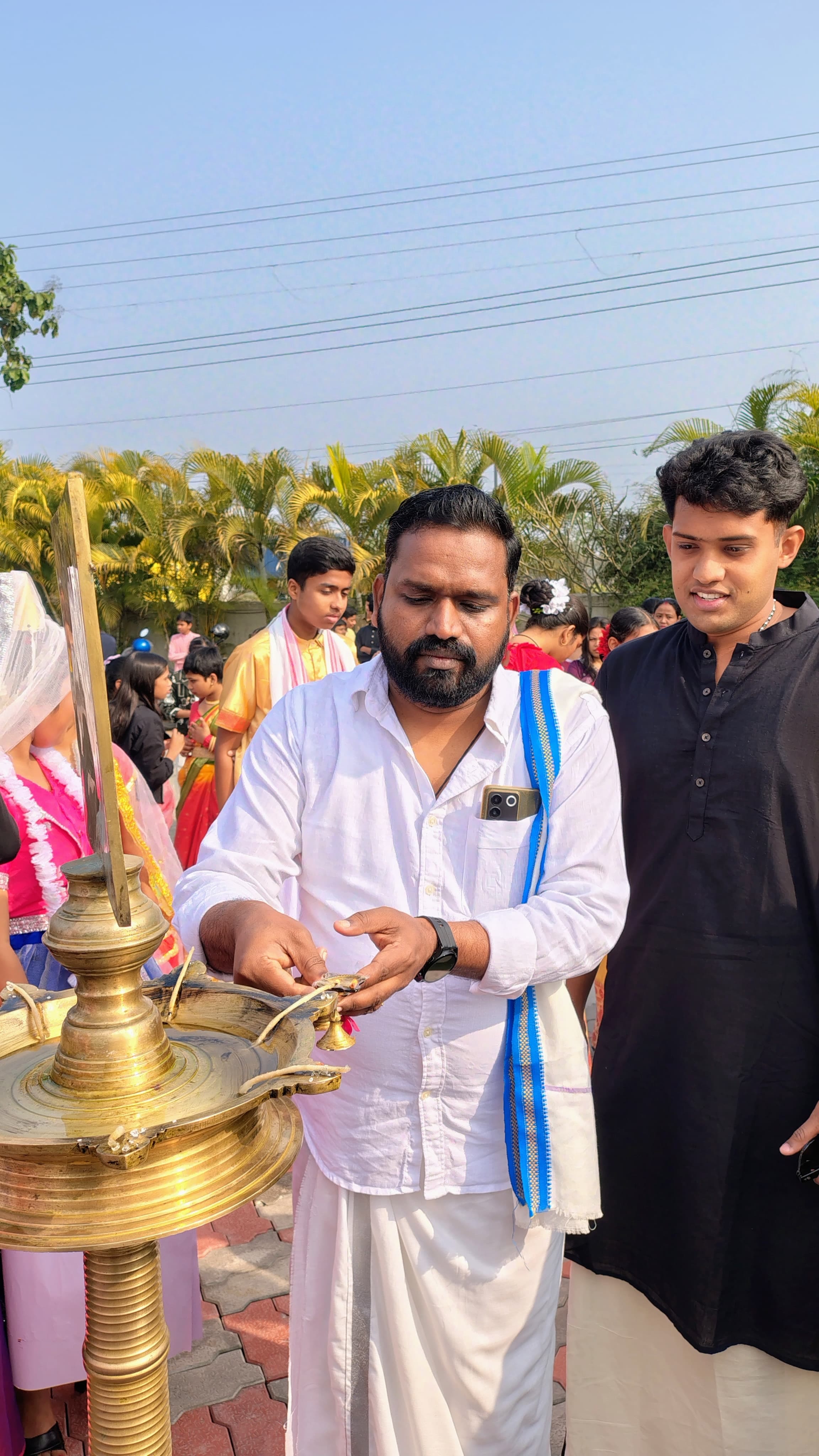 Students celebrating Ethnic Day